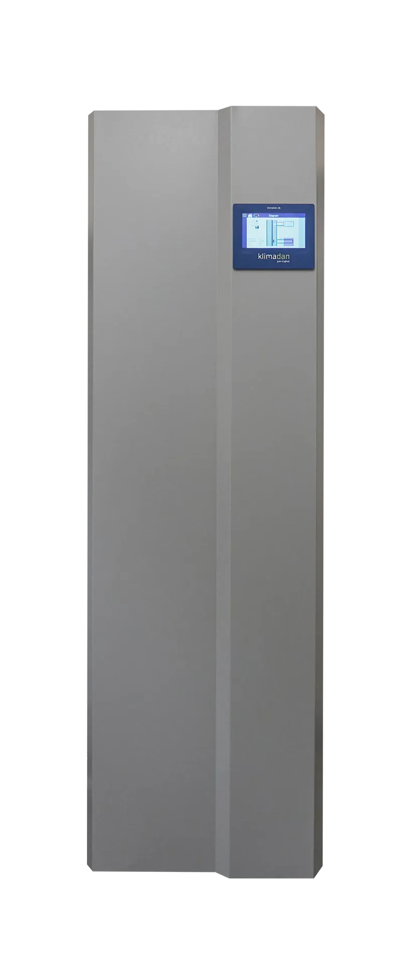 Nordic varmepumpe med stål front og elegant touchskærm